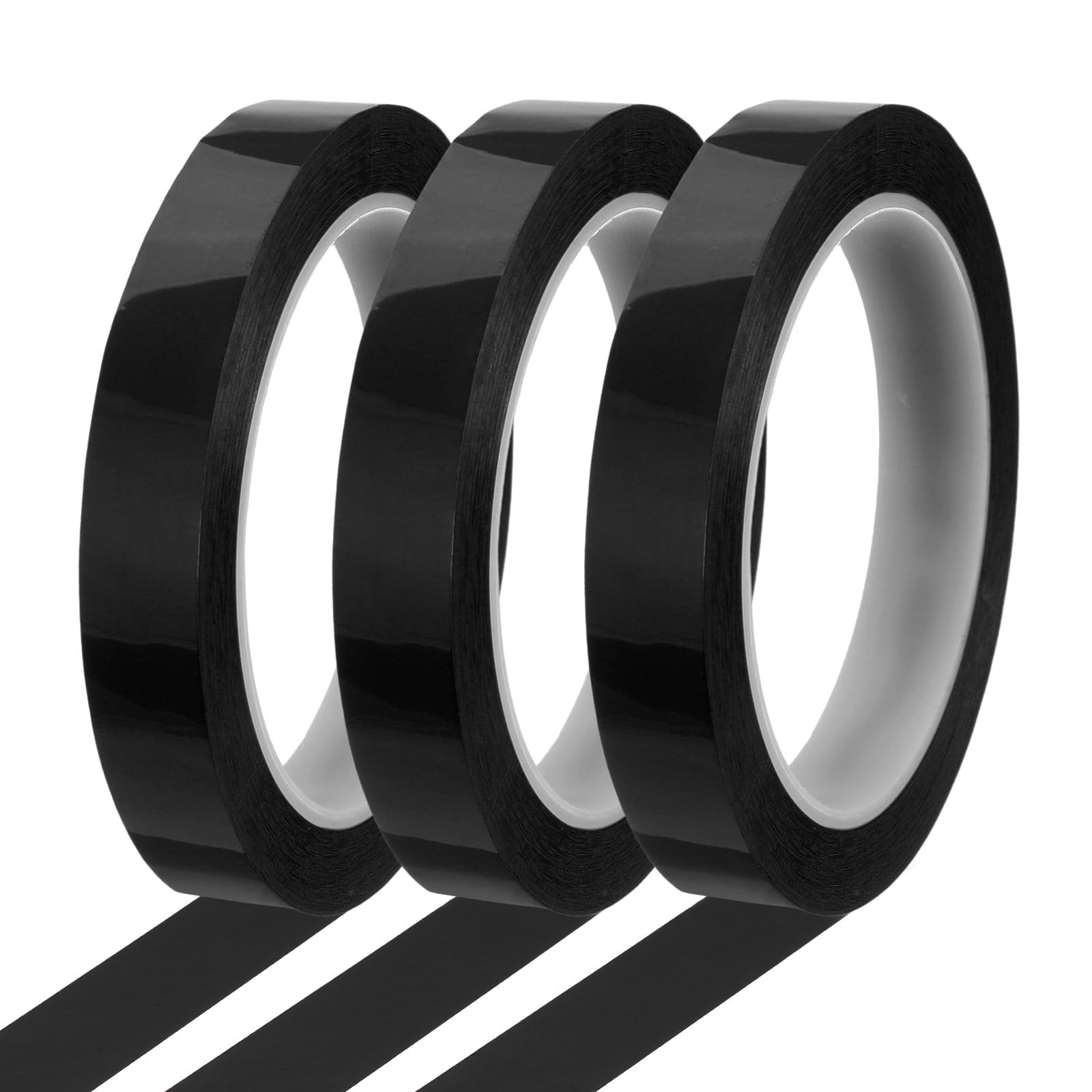 sourcing map Whiteboard Tape 16mm x 66m Pinstripe Graphic Chart Line Grid Marking Tapes for Classroom Office Dry Erase Board Art, Black, Pack of 3 โ image 1