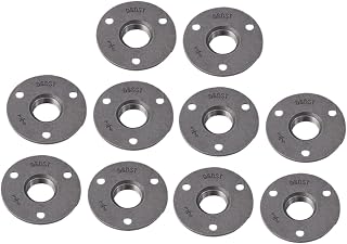 DOITOOL Wall Hanging Shelves 10pcs Thread Stand Shelving Brackets Wall Floating Shelves DIY Furniture 1/2 Pipe Flange Industrial