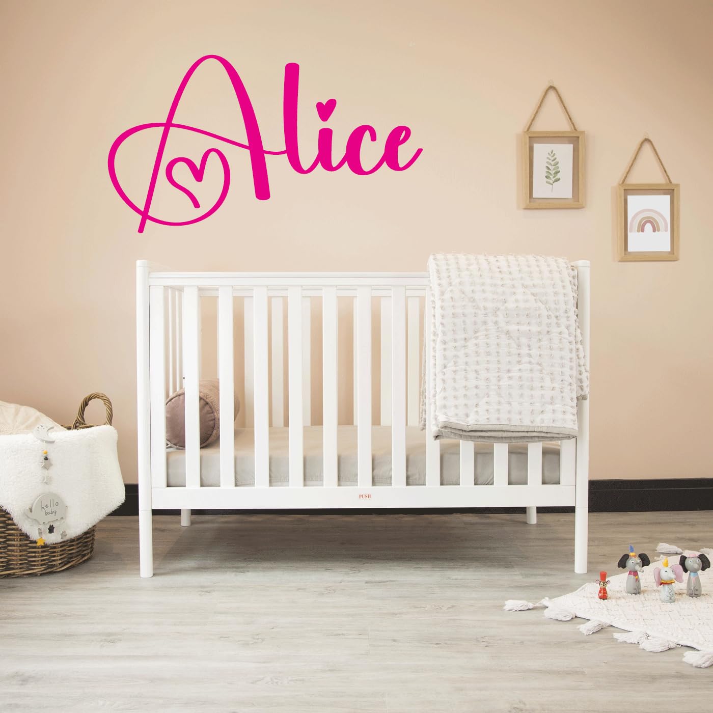 Sticker Mural Bébé Mickey Avec Prénom Personnalisable - Neuf - Fabriqué En France