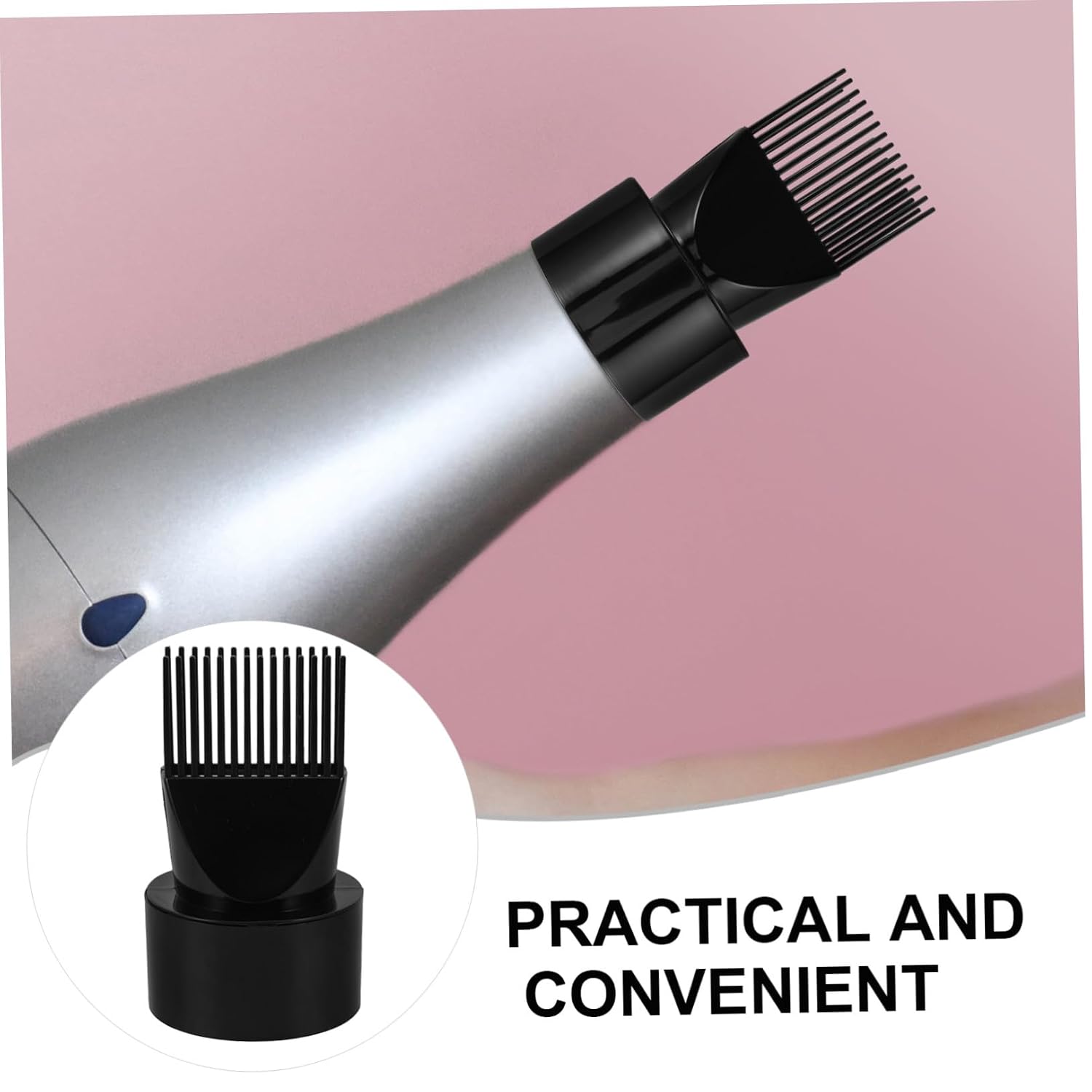 Luxshiny Universal Hair Dryer Nozzle Attachment for Curly and Straight Hair, Plastic Blow Dryer Replacement with Easy Detangling and Curl Definition Features, Suitable for Professional