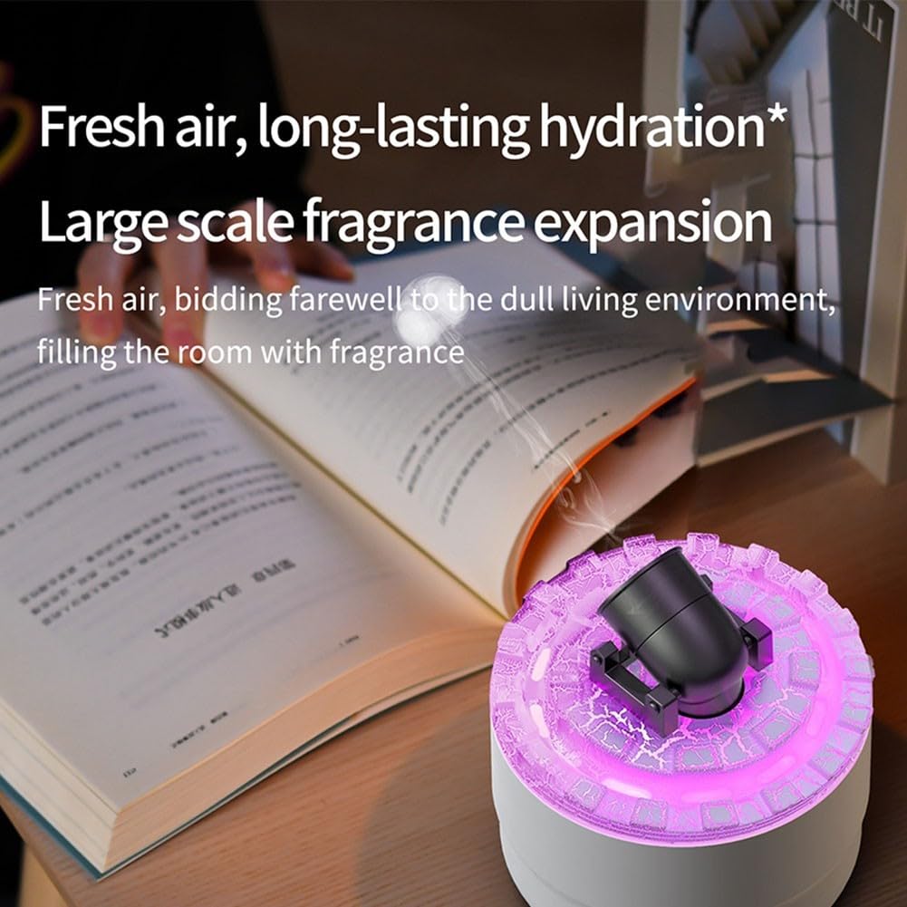 para mini difusor de aroma humidificador USB con, luz LED para relajación aromaterapia humidificador nuevo (negro para artillería)