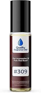 Quality Fragrance Oils' Polo Red Rush Impression #309 | Long-Lasting Perfume Oil, Alcohol-Free, Strong Scent, 10ml Roll-On | Affordable Alternative to Designer Fragrances
