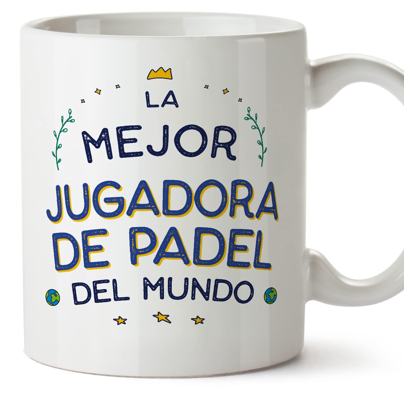 MUGFFINS Padel Player Woman Mug - in Spanish - Mejor del Mundo - Funny Gift for Colleagues - Ceramic 11oz Mug