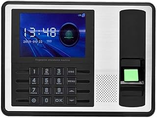 YEZIB Time Clocks for Fingerprint Scanner, 4 Inch TFT LCD Screen ID Card Fingerprint Password Time Attendance