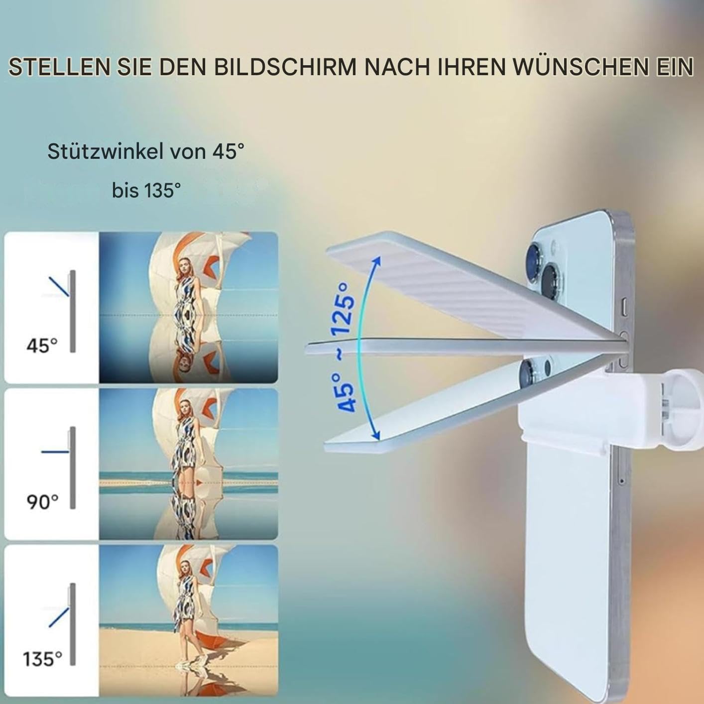 Spiegellinsen Telefon | Kamera -Reflexionsclip - Smartphone -Zubehör -Kit | Handy -Anhang Travel Camping Klettern Selfies Family Sammeln kreativer Inhalte Schöpfer Fotografie -Tool tragbar im Freien