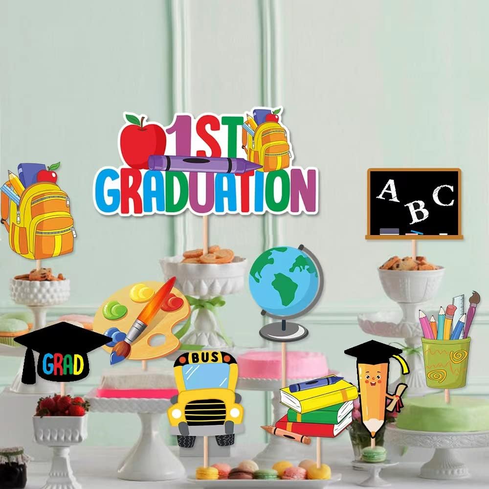 10 Pieces Preschool Graduation Cake Toppers ,Kindergarten Grad Cake Toppers Kindergarten Graduation Cupcake Toppers for Kids 2022 Generic 0