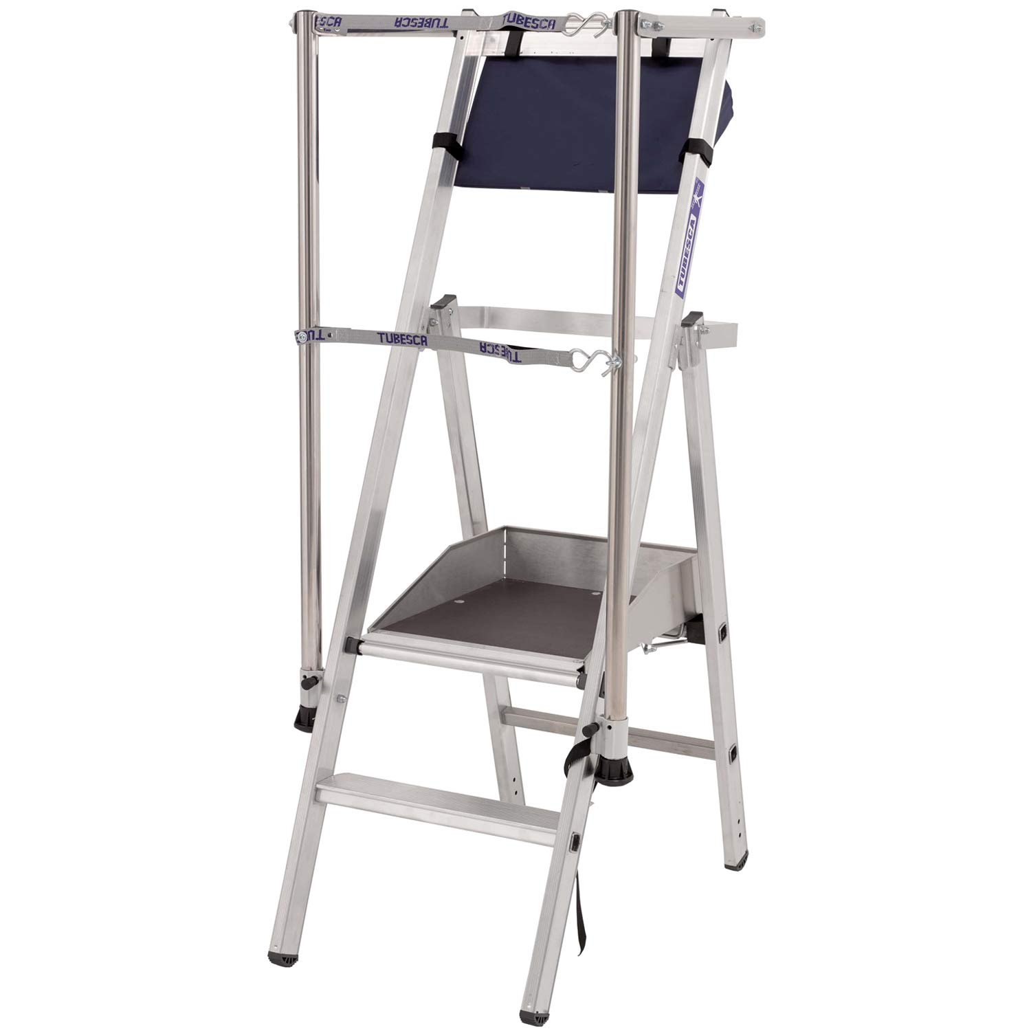 Buy 2 Tread Mobile Podium Platform Step Ladders 2.1m Work Height