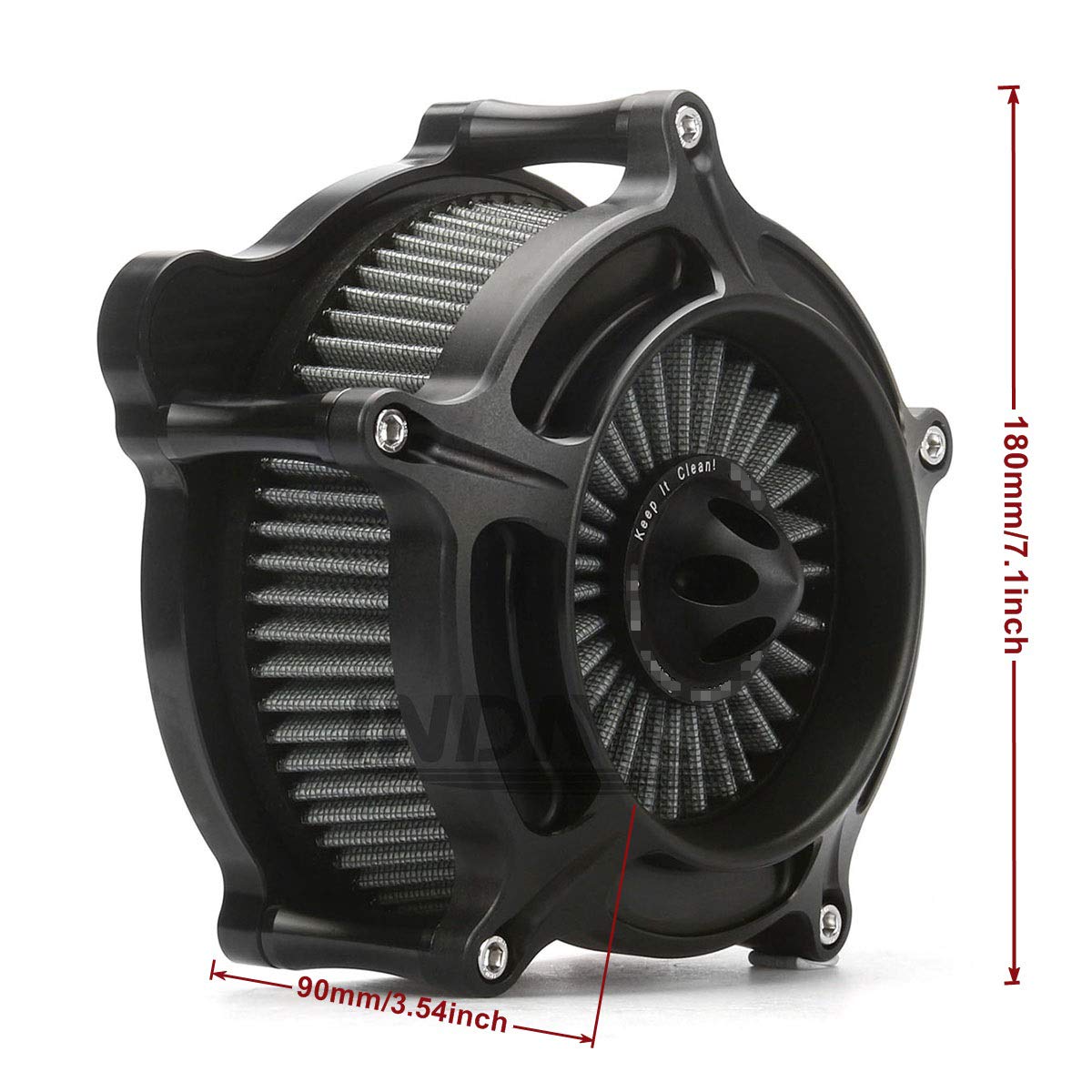 Buy CNC Aluminum CNC Cut Black spike Air Cleaner Kit Fit For Harley