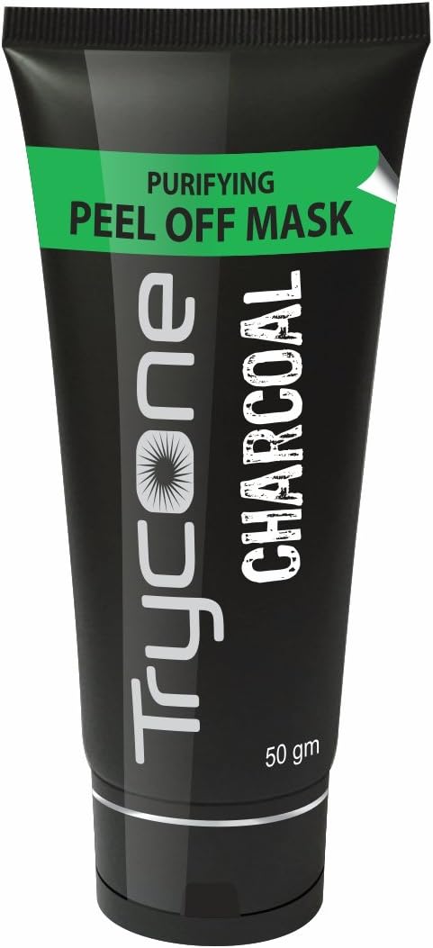 Trycone Activated Charcoal Peel Off Mask for Blackheads Removal and Instant Glow with Benefits of Tea Tree Oil - 50 Gm
