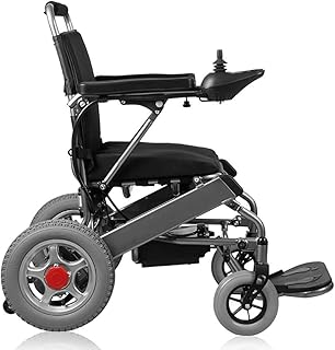 GJJY Silla De Ruedas Eléctrica, Ultraligera, Silla De Ruedas Plegable, Portátil, Fácil De Operar, 20AH Super Duración De La Batería