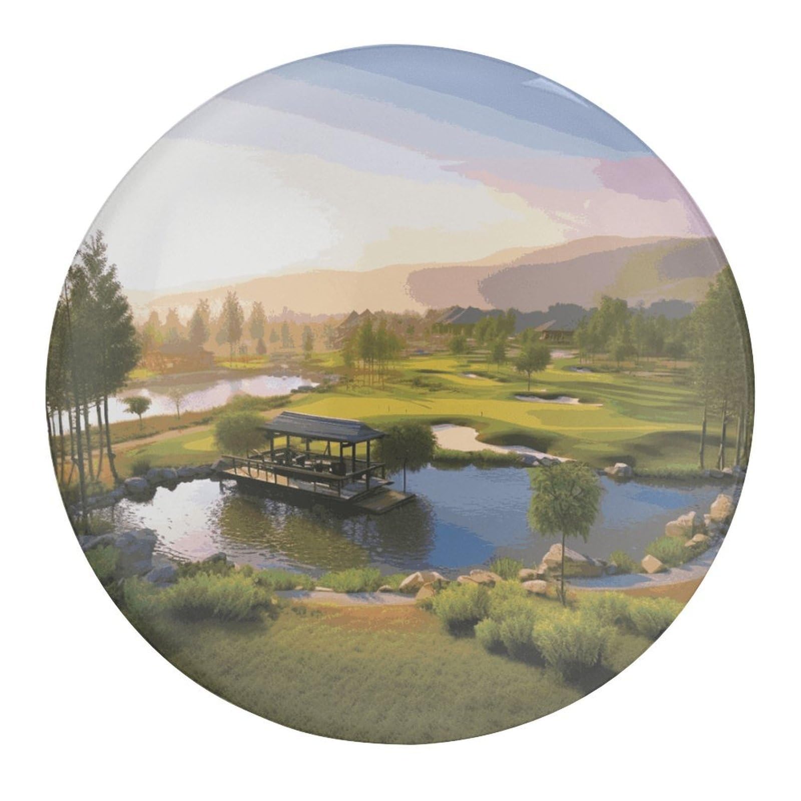 Fekiloot Style-15 Golf Resort Park Refrigerator Magnet Fridge Magnet4 Pcs