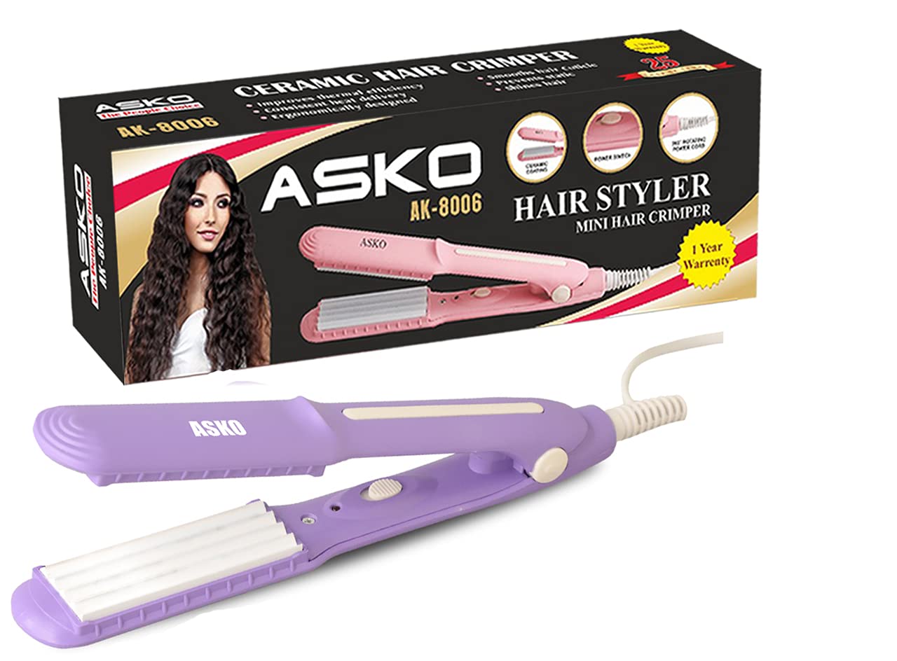 Buy Asko Professional Hair Crimper Beveled edge for Crimping, Styling and volumizing with