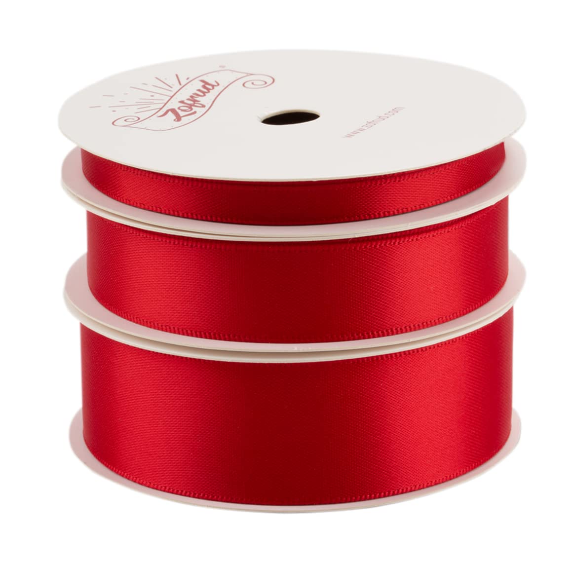 Amazon.co.jp: 【Zofrud】レッド ダブルフェイス サテンリボン 3巻