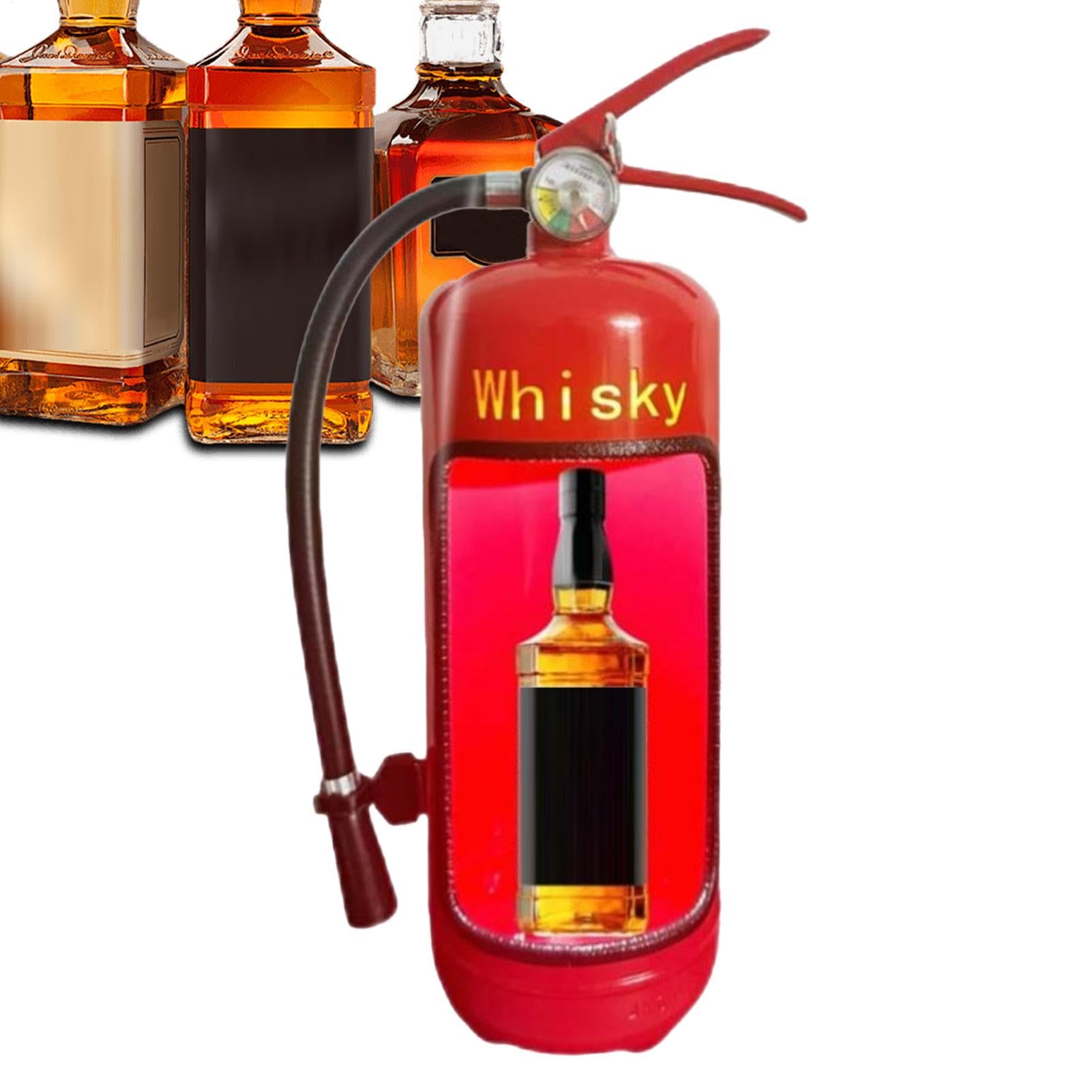 Extintor para botellas de vino, extintor para cajas de vino - Almacenamiento de portabotellas de bebidas - Nuevo sistema de almacenamiento de portabotellas de vino de hierro para bombero amante del
