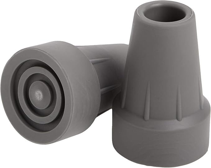 Medline Guardian Super Crutch Tip, Gray, 7/8 Inch, 1 Pair