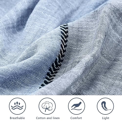 GERINLY Color Block Summer Scarf for Men Long Neck Wraps Shawl Urbanstyle Scarf Gift for Men - Image 6