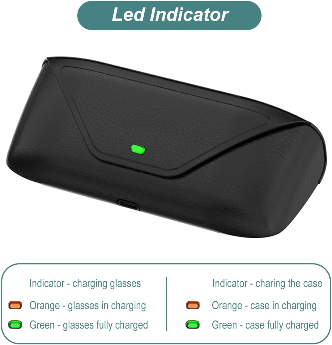 Charging Case for Ray-Ban Meta Wayfarer/Skyler/Headliner (Gen 2 & Gen 1), Oakley Meta HSTN - 3000mAh Portable Charger Case for RayBan Smart AI Glasses