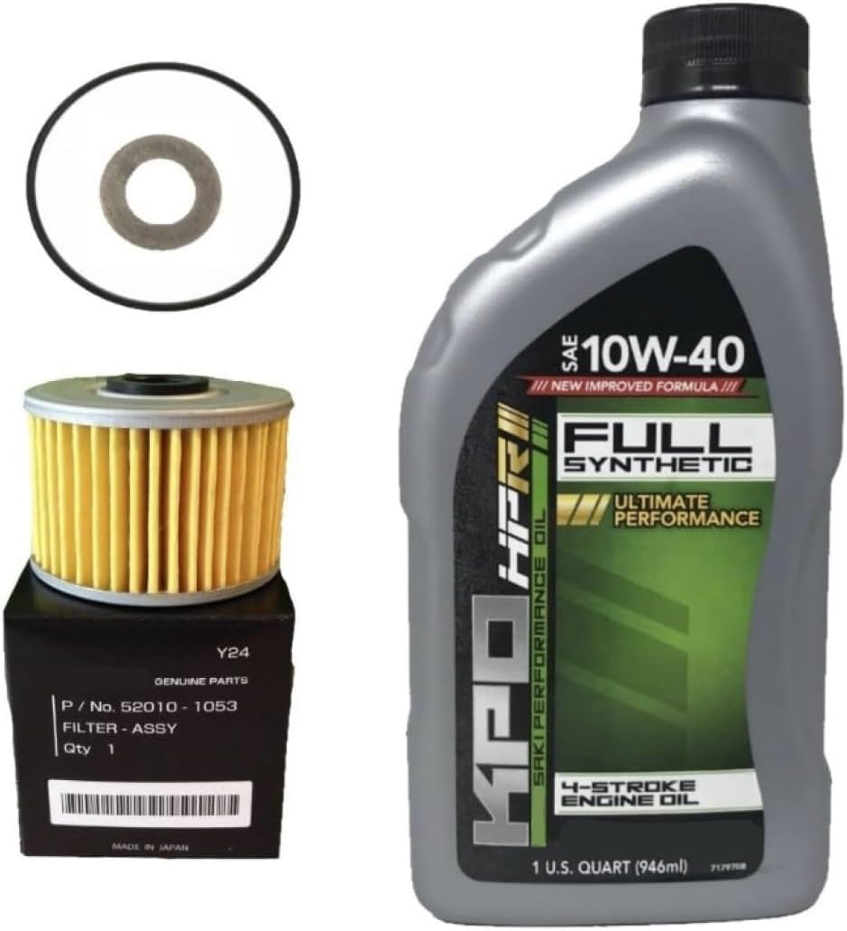 OEM Oil Change Kit For Kawasaki Z125 Pro (2017-2024) Oil Filter, O-Ring, Washer, Full Synthetic