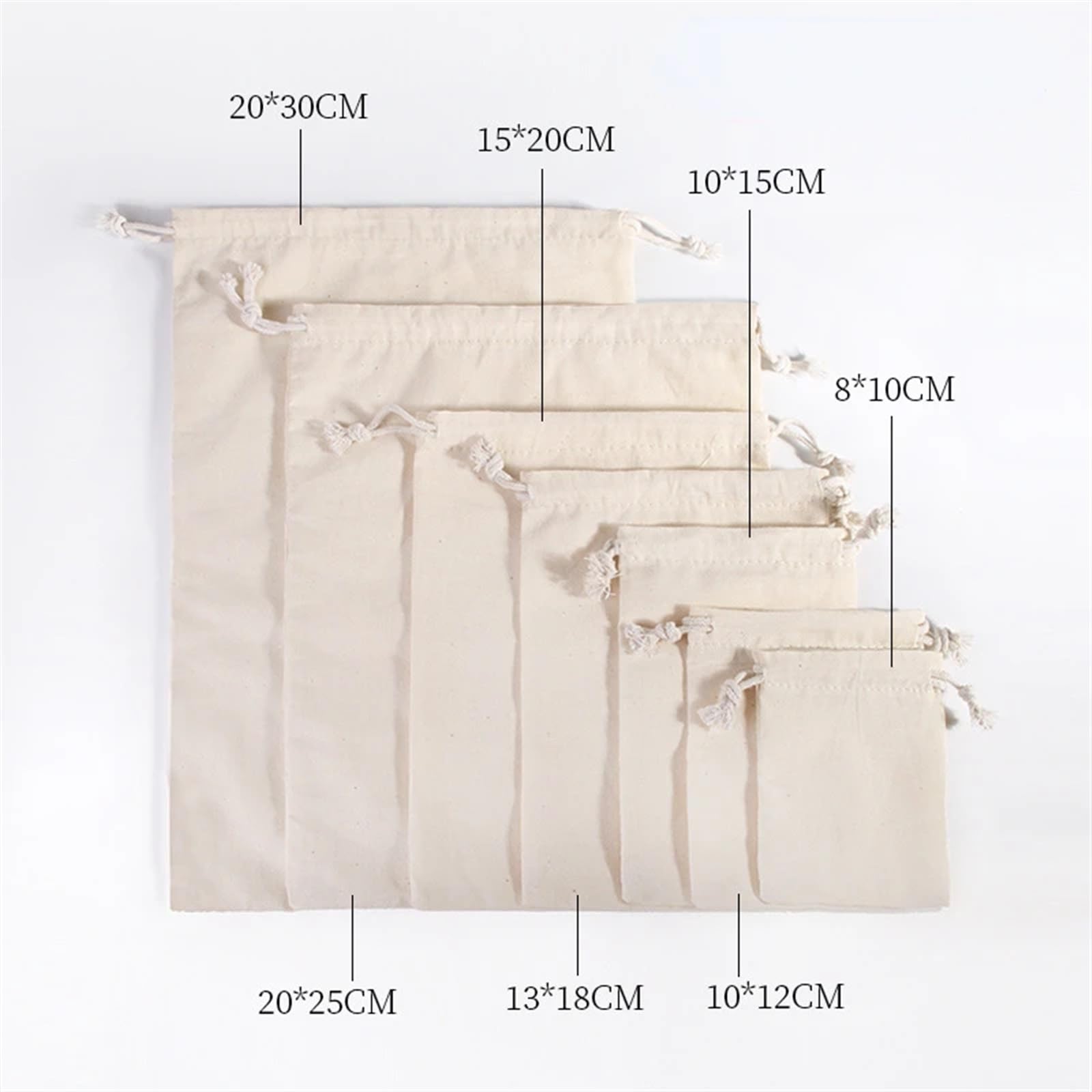Geschenkbeutel 5 10 20 50 Teile/paket Natürliche Baumwolle Kordelzug Lagerung Taschen Weihnachten Hochzeit Geschenk DIY Plain Beutel Wiederverwendbare Hause Staubbeutel(8X10CM_COTTON BAGS 50PCS)