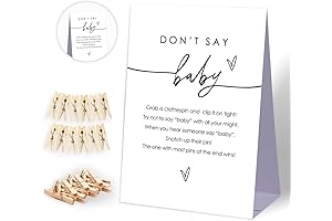 Don't Say Baby Baby Shower Game, Little Cutie Baby Shower Decoration Kit