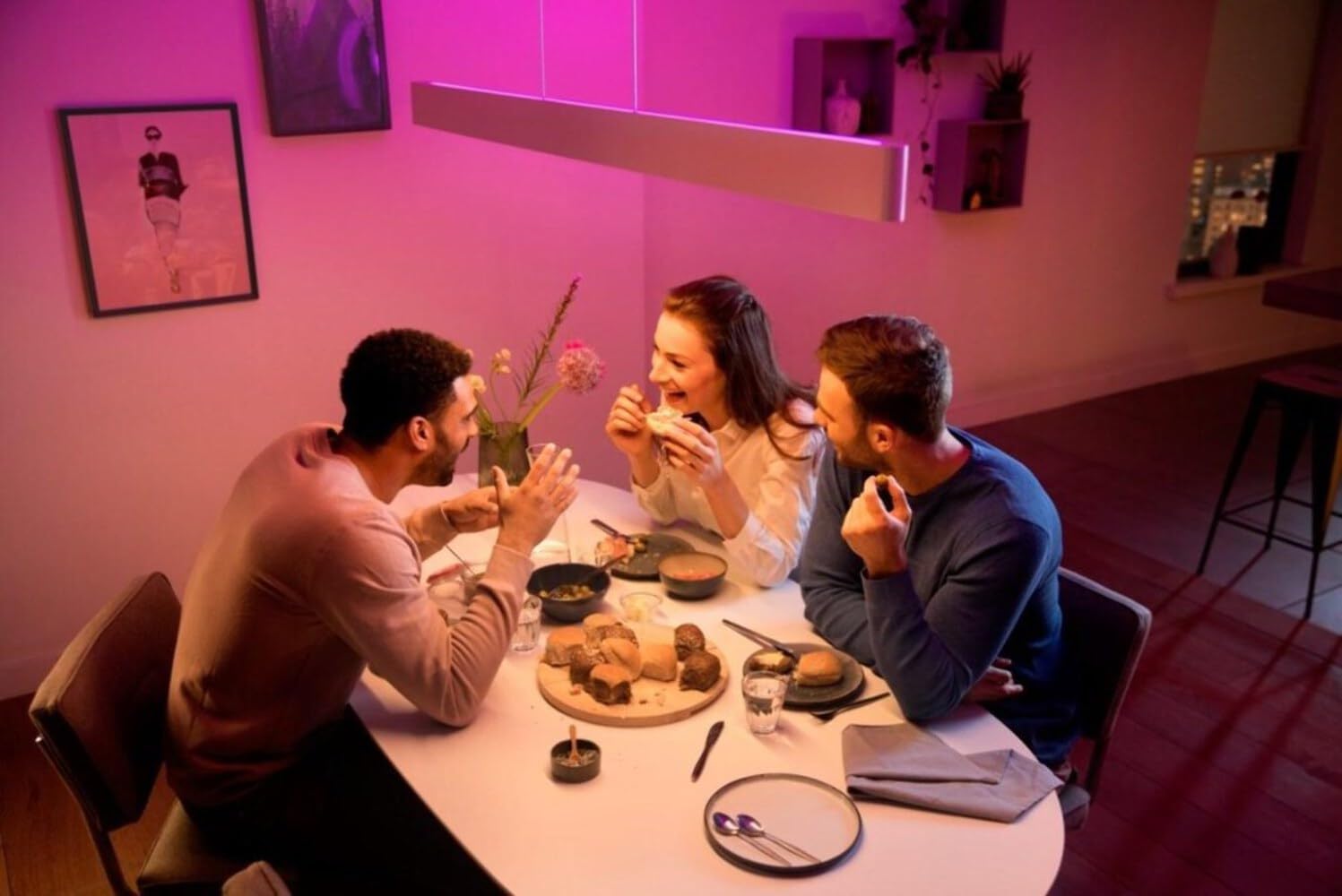Philips Hue Ensis, Lampada a sospensione LED smart, 2 luci, Bianco
