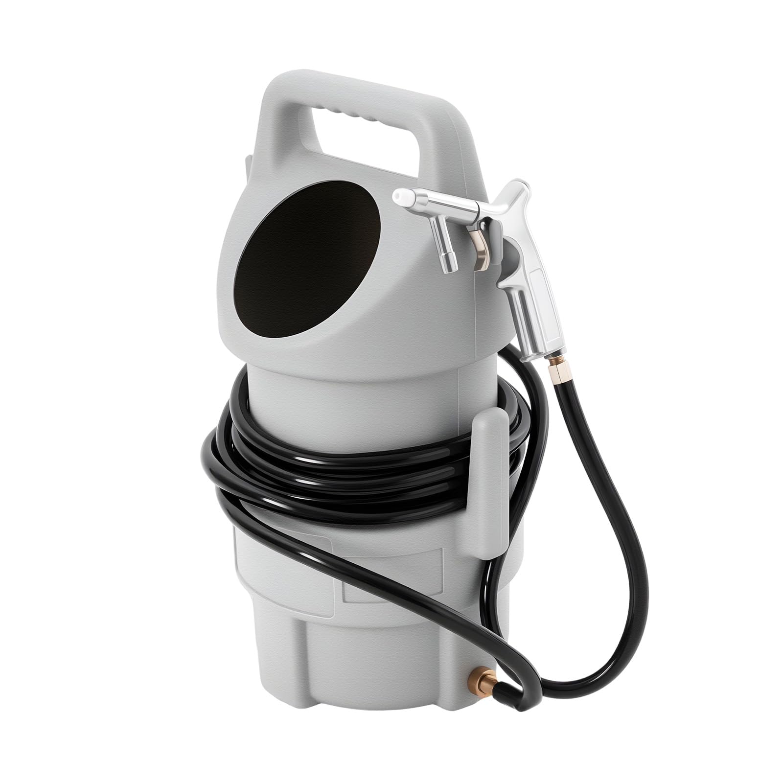 Sabbiatrice portatile, capacità 22 kg, con pistola a spruzzo e tubo da 4,5 m, portatile, per rimuovere ruggine, pulizia ad aria compressa, grigio