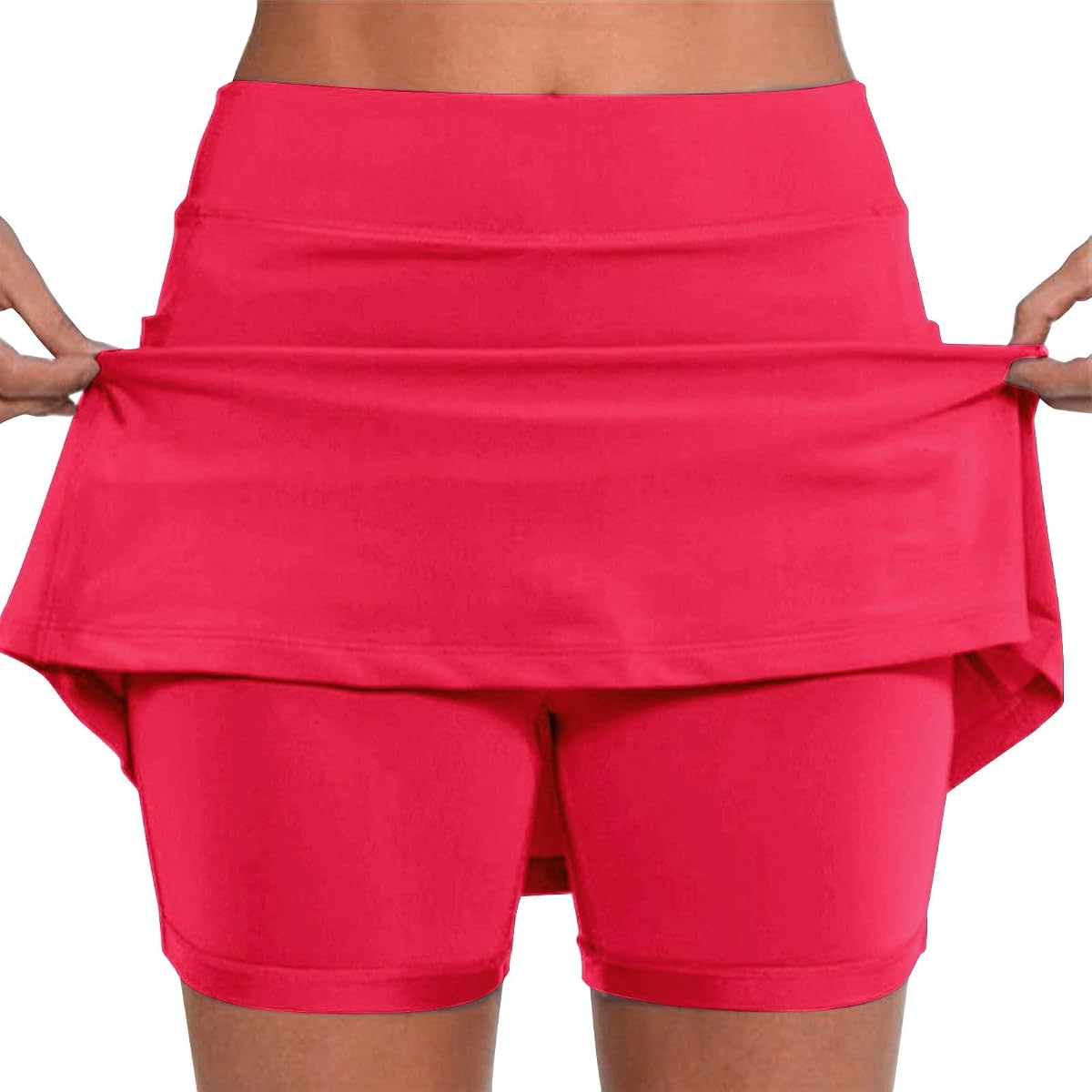 Falda pantalón para mujer Faldas de verano para mujer 2024 Falda pantalón informal de cintura alta con control de barriga Falda pantalón linda con control de barriga Faldas plisadas elegantes con pantalones cortos debajo Mini tenis elegante Bla