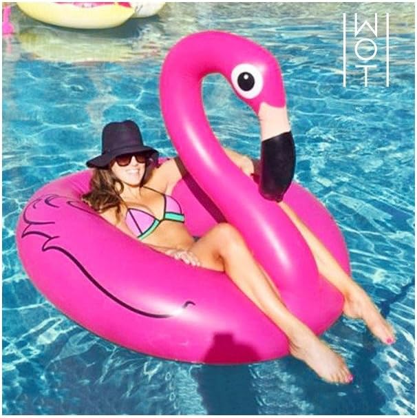 Huge Inflatable Flamingo Toy for Swimming Pool or the Beach. Ideal for Children and Adults 10+ years