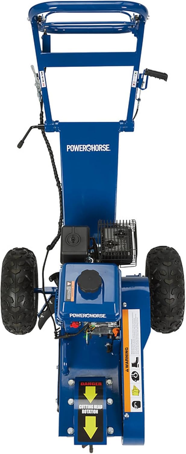 Powerhorse 7 HP Stump Grinder, 212cc Gas-Powered Engine, 6 Carbide-Tipped Teeth