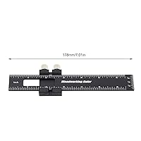 Vista 6 de Regla de carpintería, regla de tope deslizante de aleación de aluminio, marca de alta precisión para medición de taller (6 pulgadas)