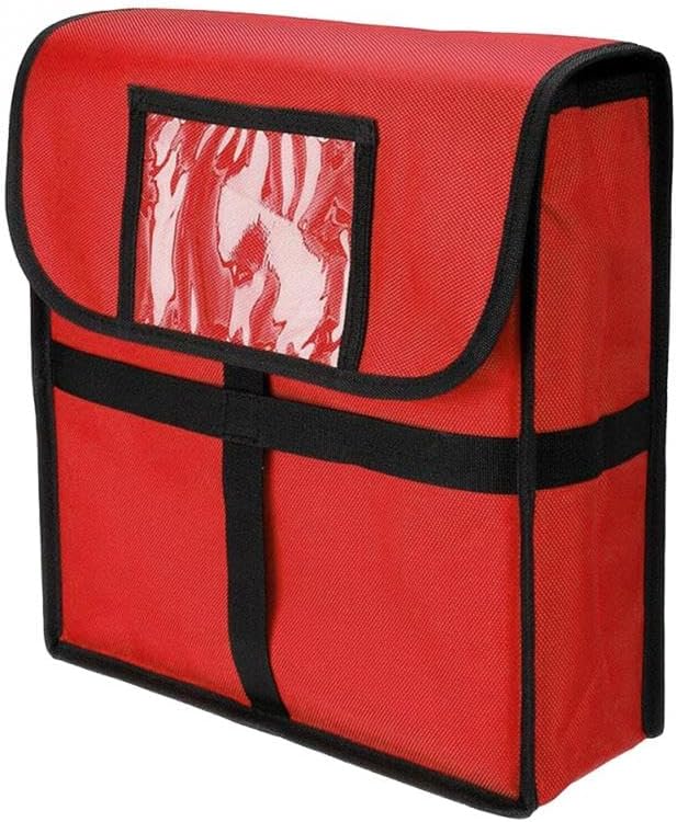 Food Delivery Bag 11 Inches Delivery Box Thermal Insulated Pizza Delivery Bag Takeaway Case Hot Food Storage Pizza 33 X 33 X 11 Cm (Color : Red) (Color : Red)
