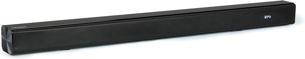 METRONIC 477591 Barre de Son TV 2.0 Bluetooth 5.3, Enceinte Home Cinema Type Soundbar pour Téléviseur Toutes Marques, Télécommande, Montage Mural ou à Poser