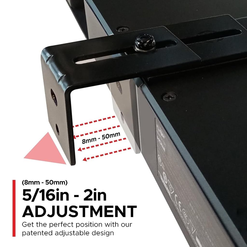 Slide and Adjust Soundbar Montaggio a parete Kit di montaggio a parete universale Soundbar leggero eleva la configurazione del tuo home theater