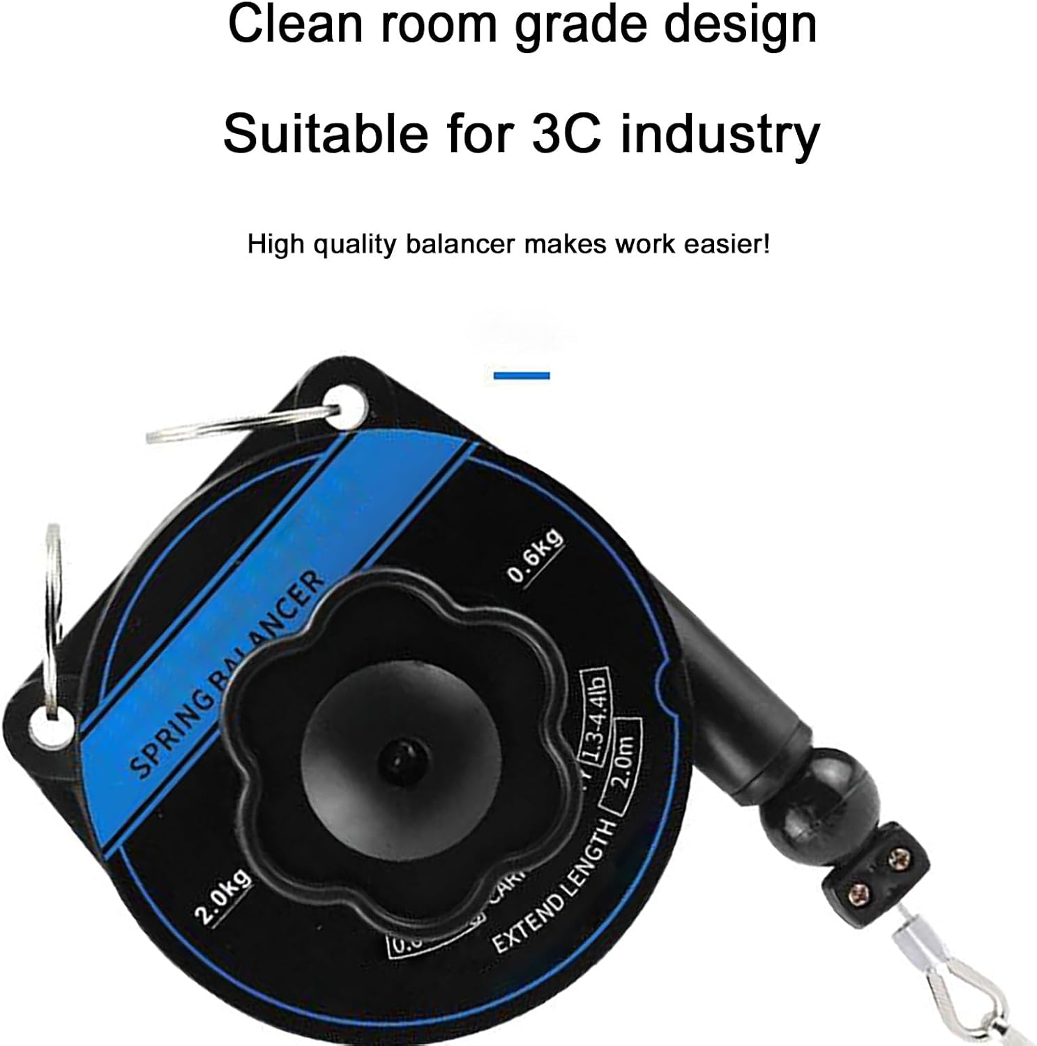 Spring Balancer, Retractable Balancer Screwdriver Hanging Wrench Steel Wire Rope Measurement Tool for Assembly Line Hanging Tools Hanging Assembly Line (Size : 0.6-2.0kg)