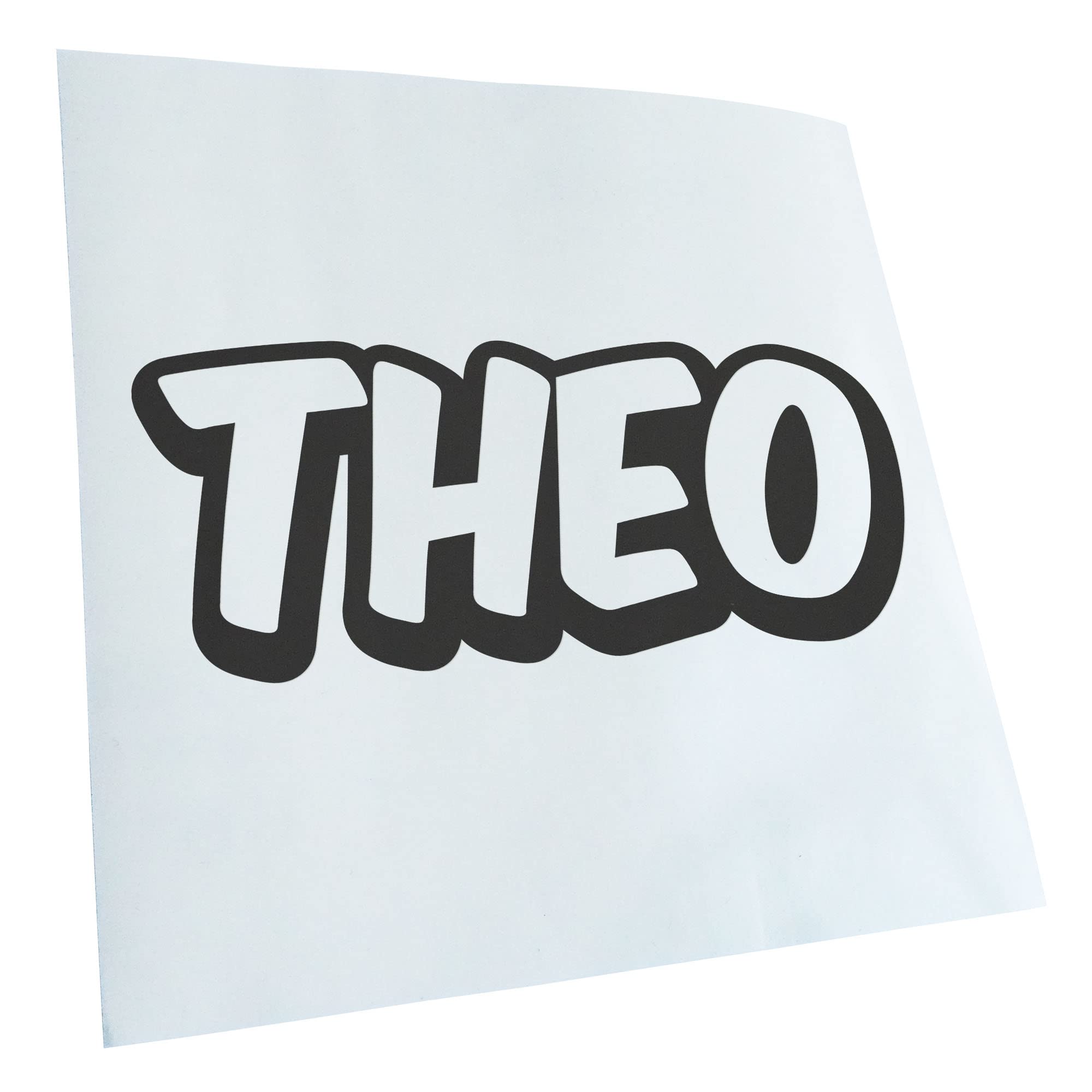 Kiwistar Theo First Name Boys Stickers 25 Colours Neon Matt