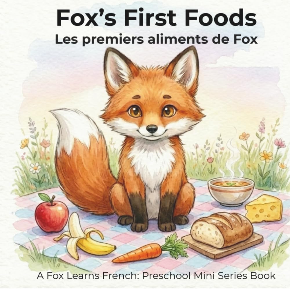 Fox’s First Foods - Les premiers aliments de Fox: A Fox Learns French: Preschool Mini Series Book