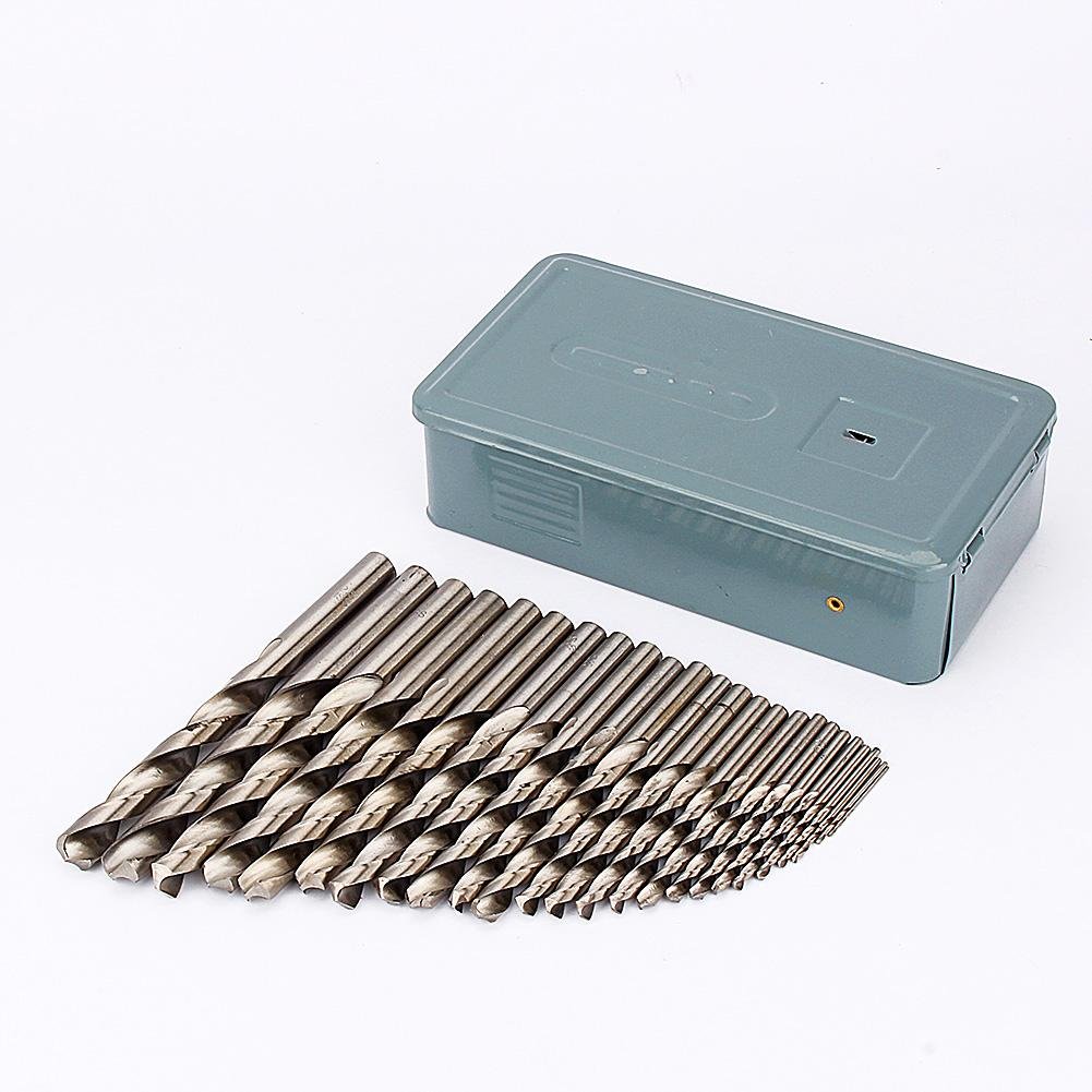 Set punte trapano in metallo, Punte Metallo Rettificate HSS 1-13mm, 25 pz. Set punte trapano con punta elicoidale, scatola, qualità professionale