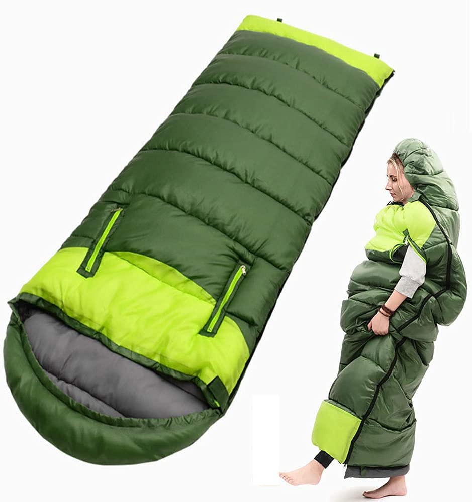 Dlin Camping 0 Degree Sleeping Bag Wearable Lightweight Waterproof Warm & Cold Weather Sleeping Bags - 32℉/0℃ for Adults & Kids,Backpacking,Hiking