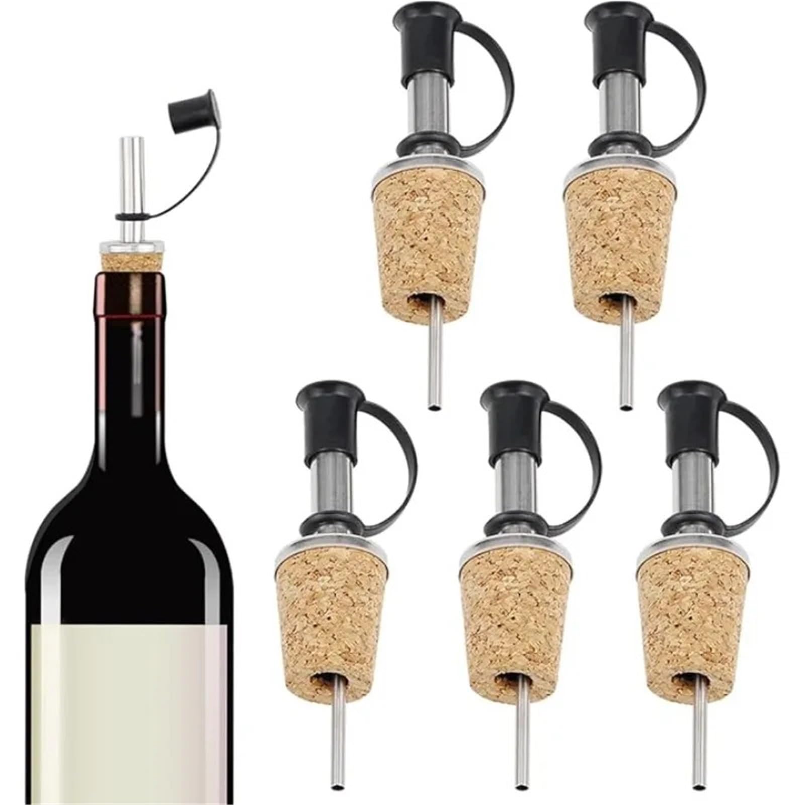 Bouchons à vin 30 pièces verseur de liège en bois for rouge Champagne bière bouchon bouteille outils dégustation fournitures fête d'anniversaire mariage(B bend)