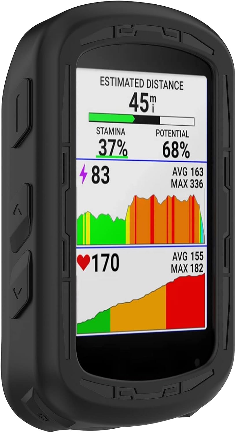 Palumma Silicone Protective Case for Garmin Edge840/Edge540 GPS Bike Computer Silicone Case Protective Case Cover Shell (Black)