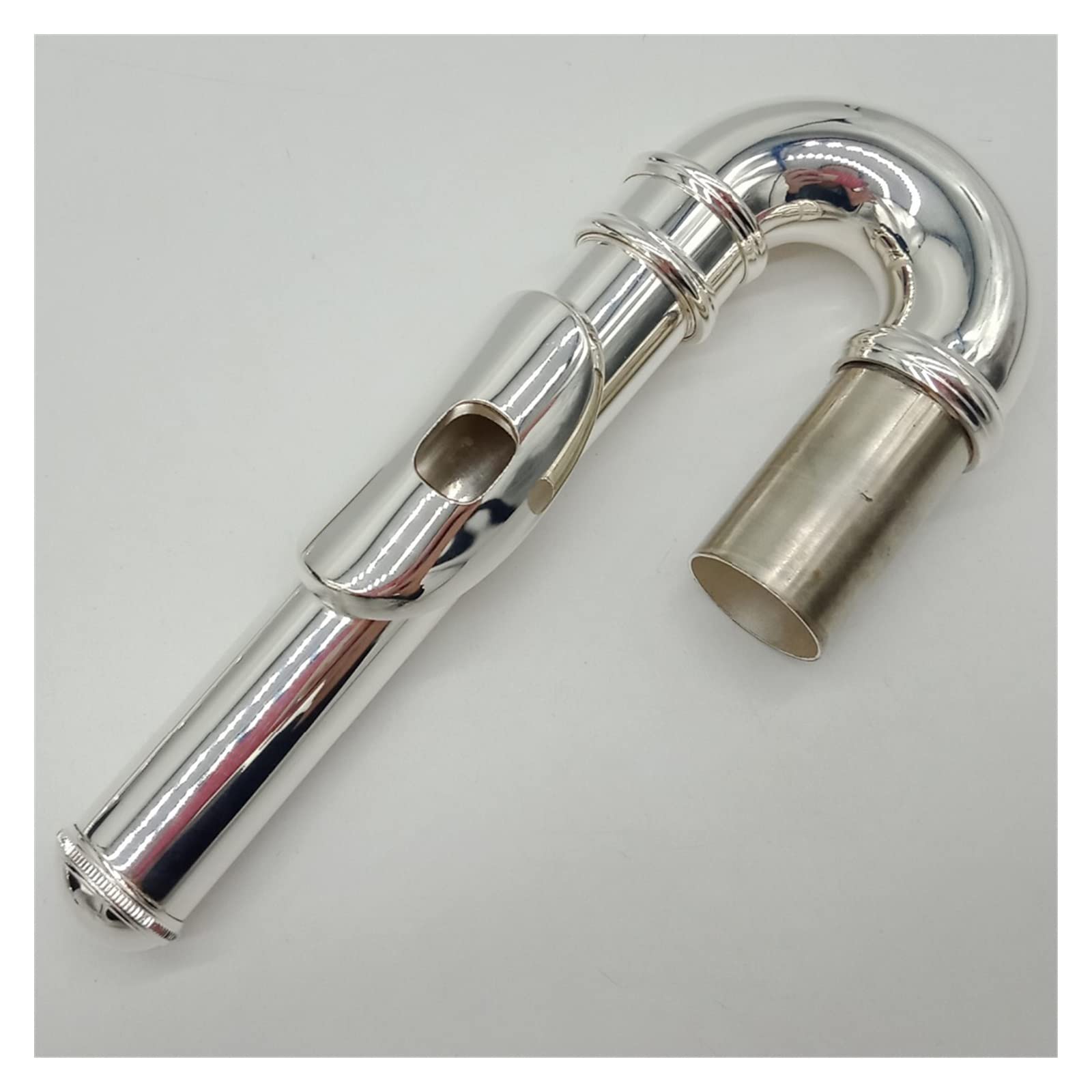 TSTS Flauto traverso Flauto Professionale Strumento per Flauto Placcato Argento Studente Intermedio Flauti con Testata Curva 16 Fori Chiave E Chiusa