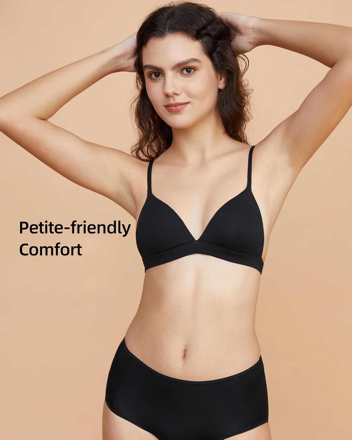 Organic Cotton Bra for Small Breasted Women, Wireless T-Shirt Bra, Seamless Padded Bra for Women - Image 2