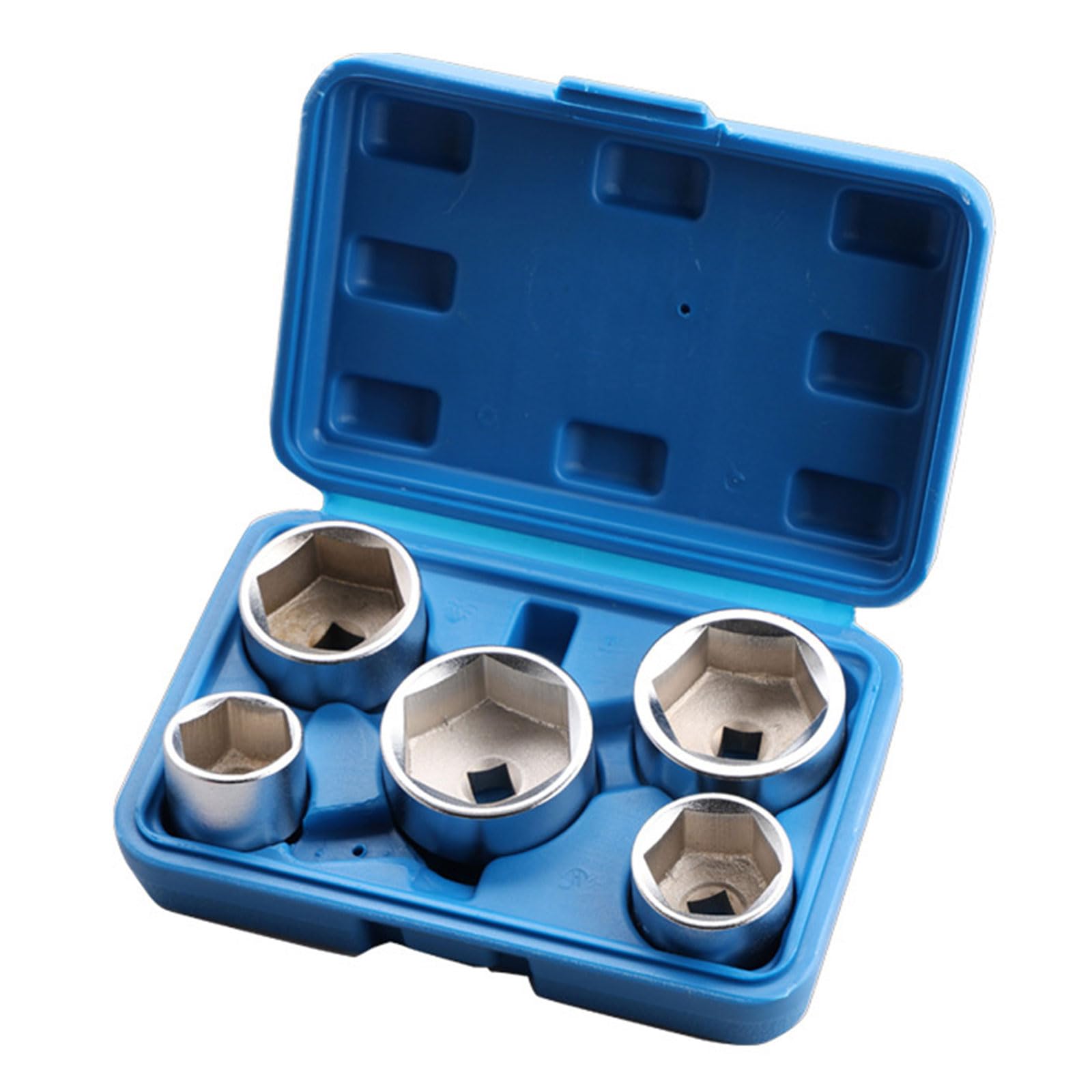 5 in 1 Drive Socket Set with Non Slip Design Mechanic Storage Case, Non-Slip Socket