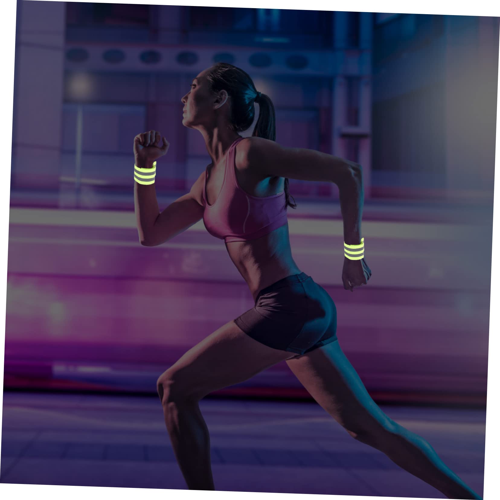 Toddmomy Reflectante para Muñeca Equipo para Exteriores Equipo Reflectante para Corredores Equipo Reflectante Amarillo para Correr Bandas Reflectantes Nocturnas Brazaletes