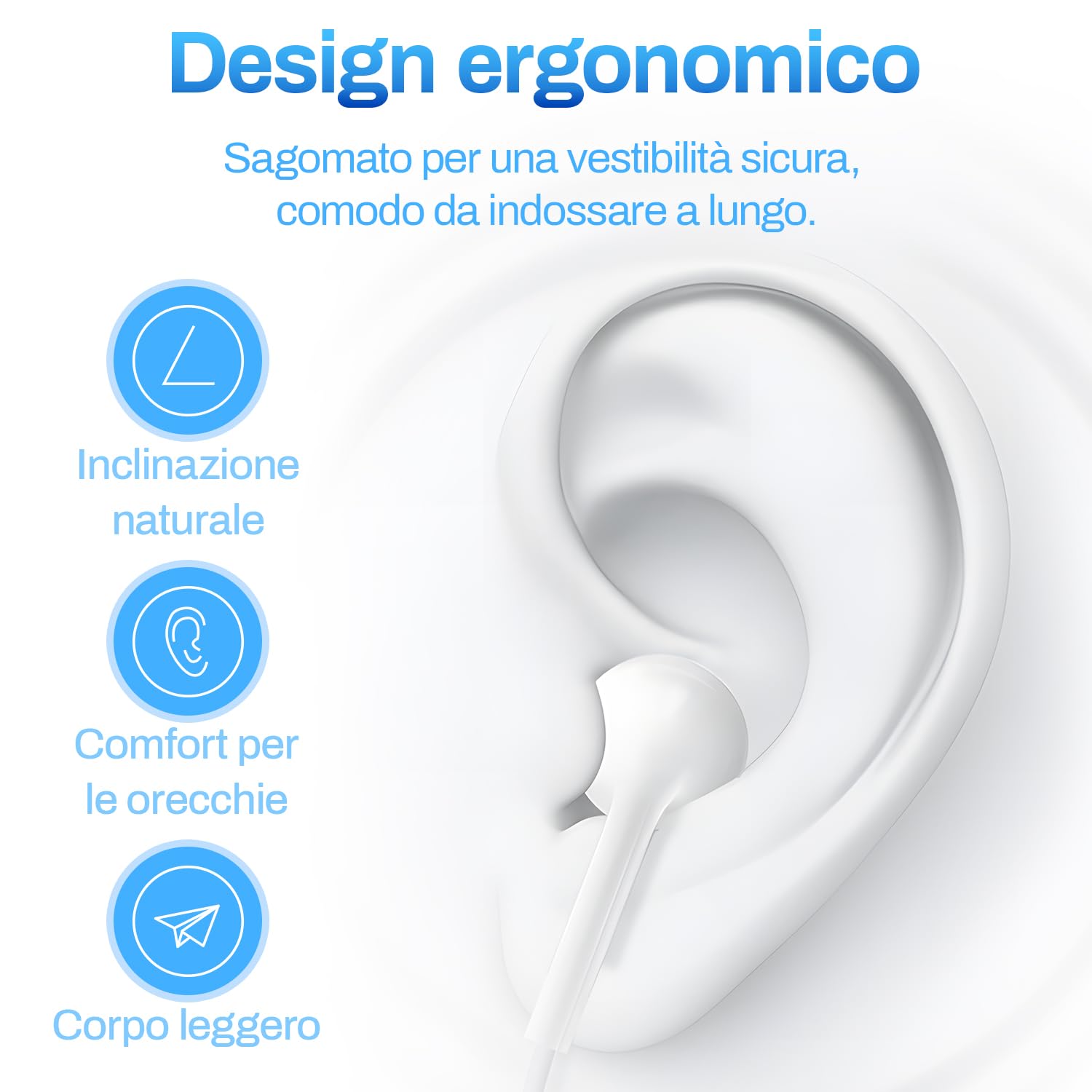 INTOBAS 2 Pack Cuffie USB C per iPhone 16/15 con Microfono, Hi-Fi Stereo Auricolari In-Ear