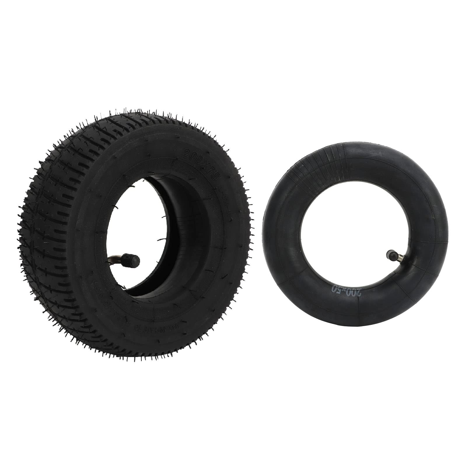 Electric Scooter Tire with Inner Tube, 200x75 Outer Tyre Inner Tube Thickened Scooter Rubber Tire Inflatable Rubber Wheel Tyre Replacement Part