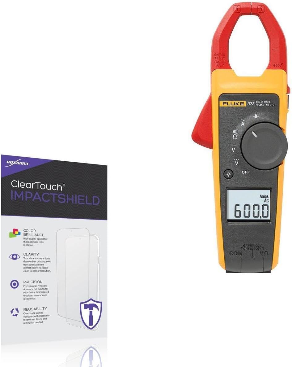 BoxWave Screen Protector Compatible with Fluke 373 - ClearTouch ImpactShield (2-Pack), Impenetrable Screen Protector Flexible Film