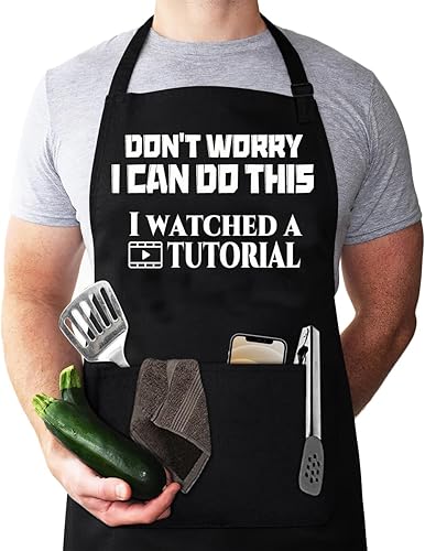 JMYJTSHDP Delantales para hombres, delantales para hombre, delantales de chef, divertido delantal de cocina de chef, delantales divertidos para