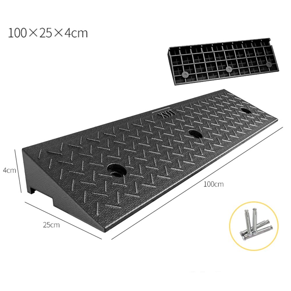Rampa Di Soglia Porta Rampa Di Carico Portatile Rampe Per Marciapiede Antiscivolo Altezza 4cm-13cm Rampe Per Sedia A Rotelle Per Auto Vialetto Moto Banchina Di Carico(100x25x4cm)