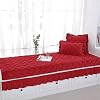 JeogYong Farmhouse Bay Window Cushion Non-Slip Crystal Velvet Window Seat Cushions Indoor Farmhouse Decor Living Room Bedroom, 27.55 x 59.05 inches, Red